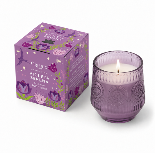 VELA AROMÁTICA ICÓNICOS VIOLETAS